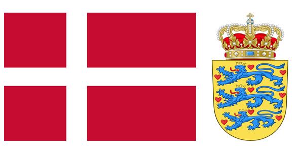 Quốc kỳ và quốc huy đất nước Đan Mạch