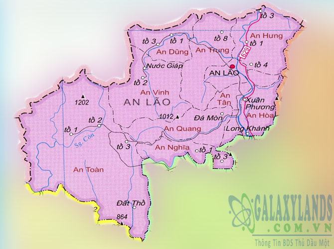 Bản đồ huyện An Lão tỉnh Bình Định