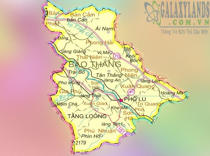 Bản đồ huyện Bảo Thắng tỉnh Lào Cai