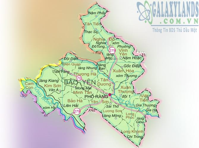 Bản đồ huyện Bảo Yên tỉnh Lào Cai