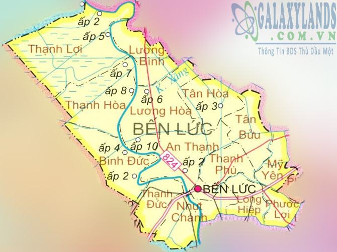 Bản đồ huyện Bến Lức tỉnh Long An