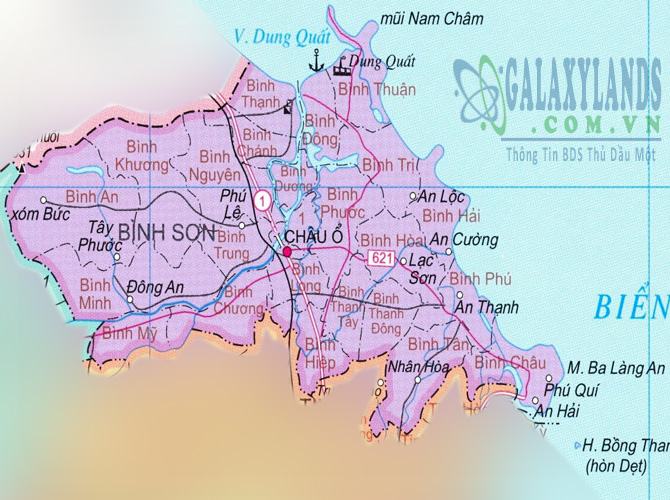 Bản đồ huyện Bình Sơn tỉnh Quảng Ngãi