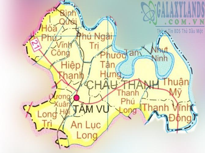 Bản đồ huyện Châu Thành tỉnh Long An