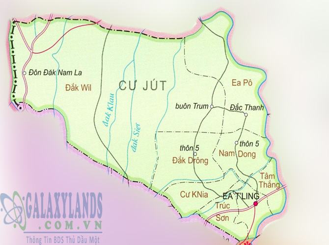 Bản đồ huyện Cư Jút tỉnh Đắk Nông