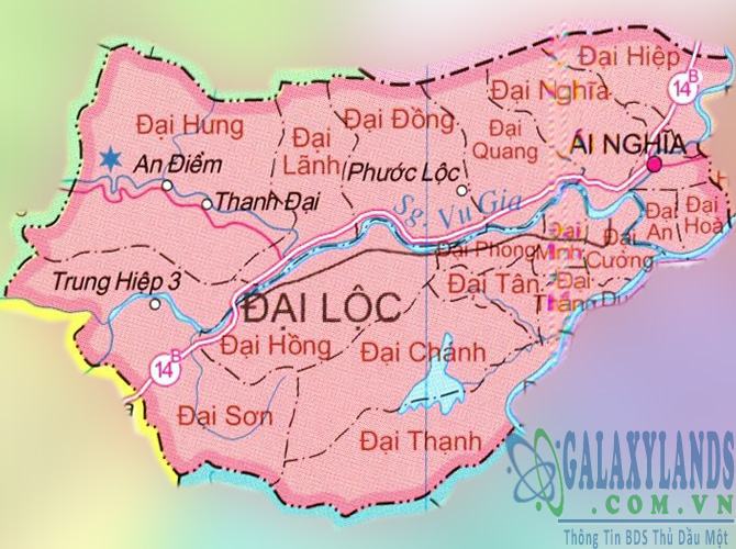Bản đồ huyện Đại Lộc tỉnh Quảng Nam