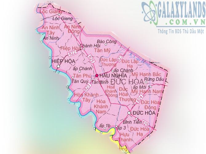 Bản đồ huyện Đức Hòa tỉnh Long An