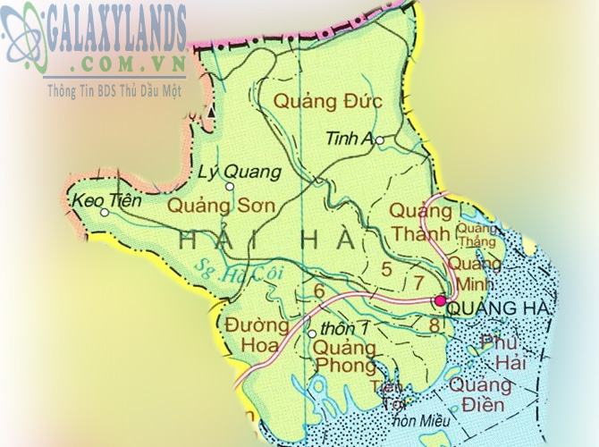 Bản đồ huyện Hải Hà 