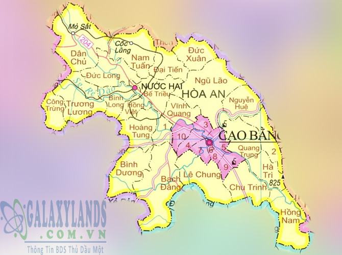 Bản đồ huyện Hòa An