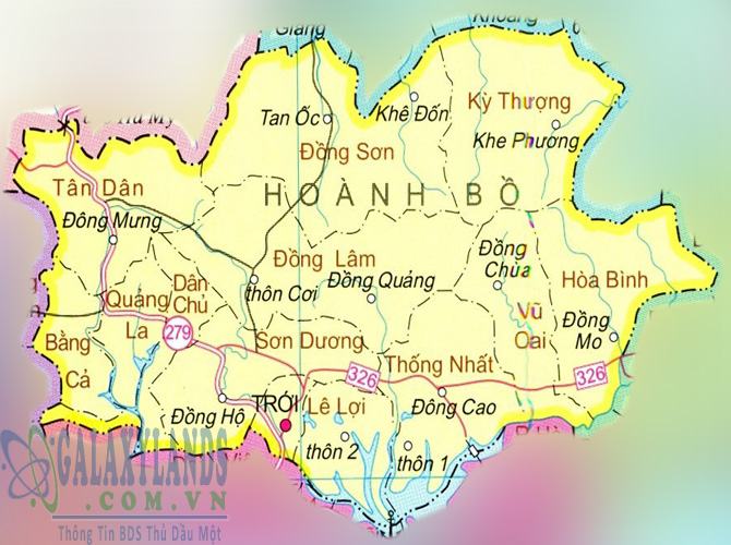Bản đồ huyện Hoành Bồ tỉnh Quảng Ninh