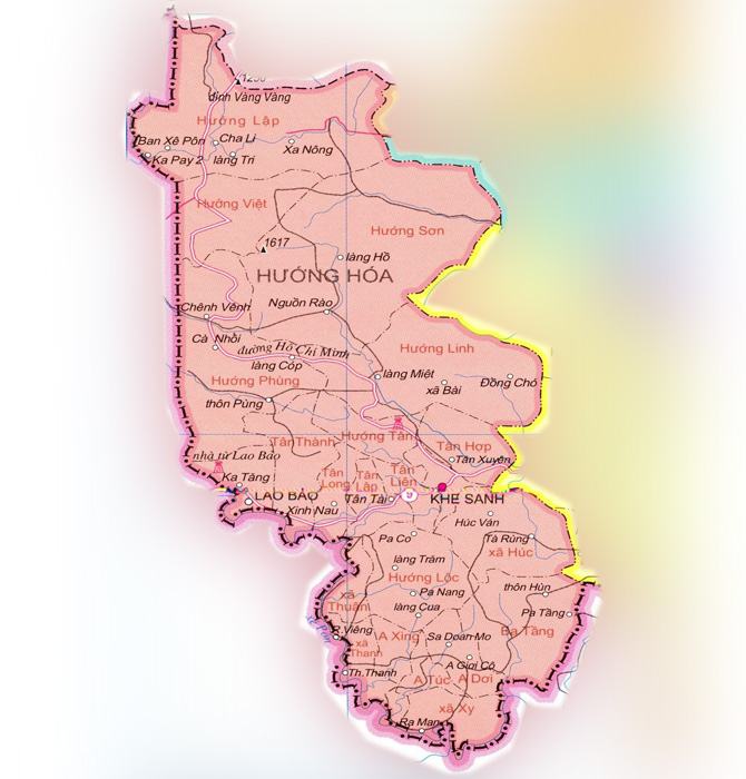 Bản đồ huyện Hướng Hóa 