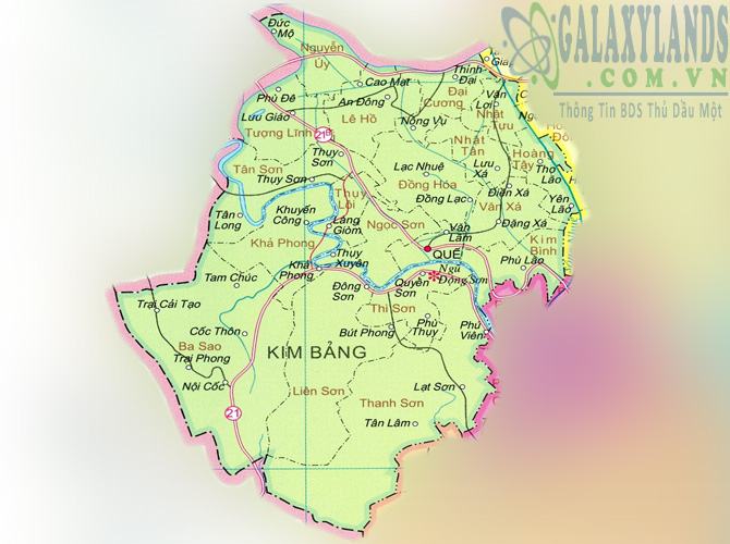 Bản đồ huyện Kim Bảng tỉnh Hà Nam