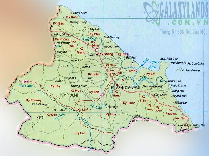 Bản đồ huyện Kỳ Anh tỉnh Hà Tĩnh