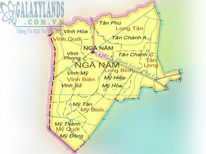 Bản đồ huyện Ngã Năm 