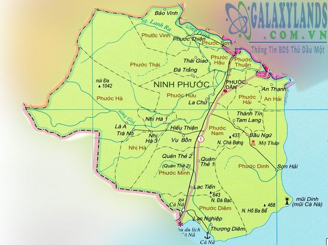 Bản đồ huyện Ninh Phước 