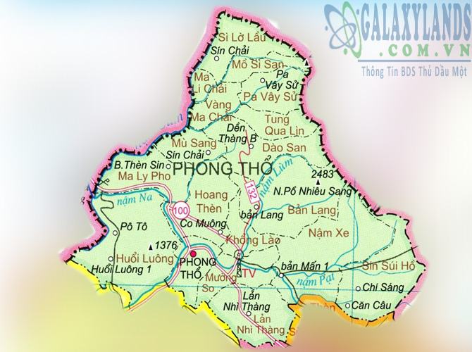 Bản đồ huyện Phong Thổ tỉnh Lai Châu