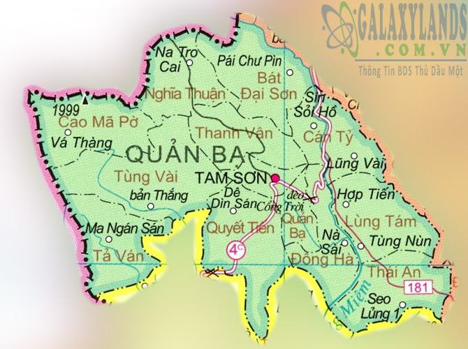 Bản đồ huyện Quản Bạ tỉnh Hà Giang