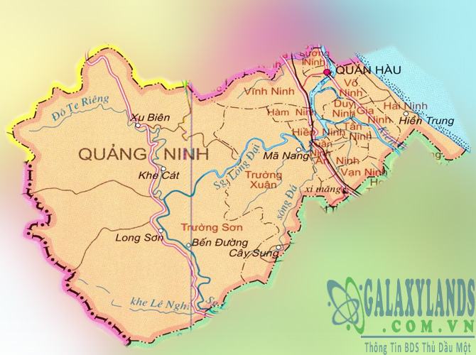 Bản đồ huyện Quảng Ninh tỉnh Quảng Bình