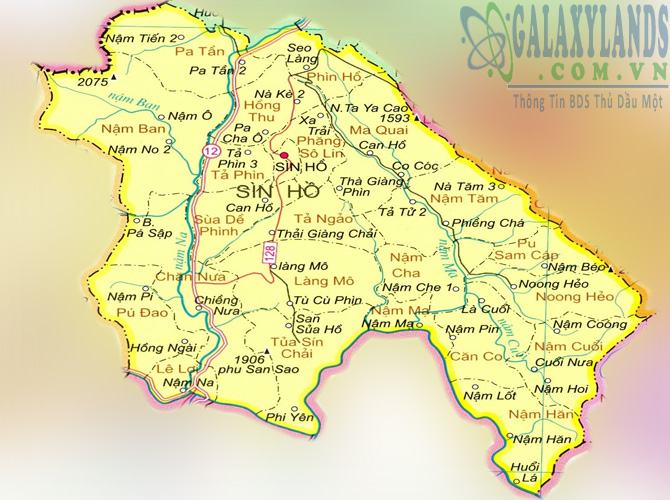 Bản đồ huyện Sìn Hồ tỉnh Lai Châu