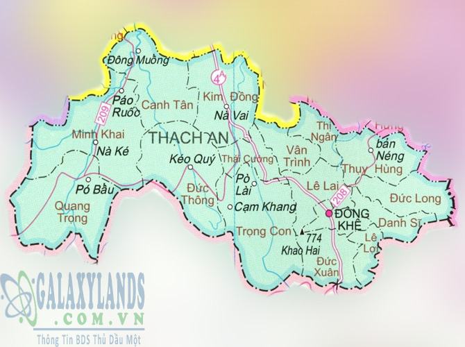Bản đồ huyện Thạch An tỉnh Cao Bằng