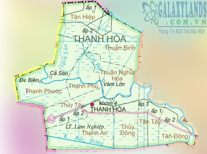 Bản đồ huyện Thạnh Hóa 