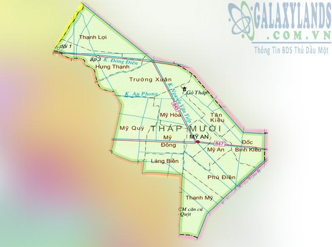 Bản đồ huyện Tháp Mười tỉnh Đồng Tháp