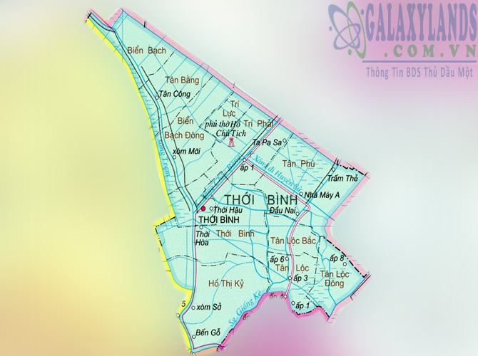 Bản đồ huyện Thới Bình 