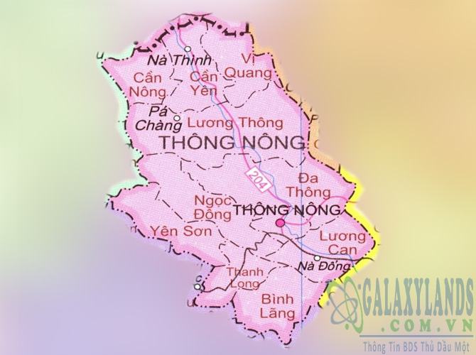 Bản đồ huyện Thông Nông 