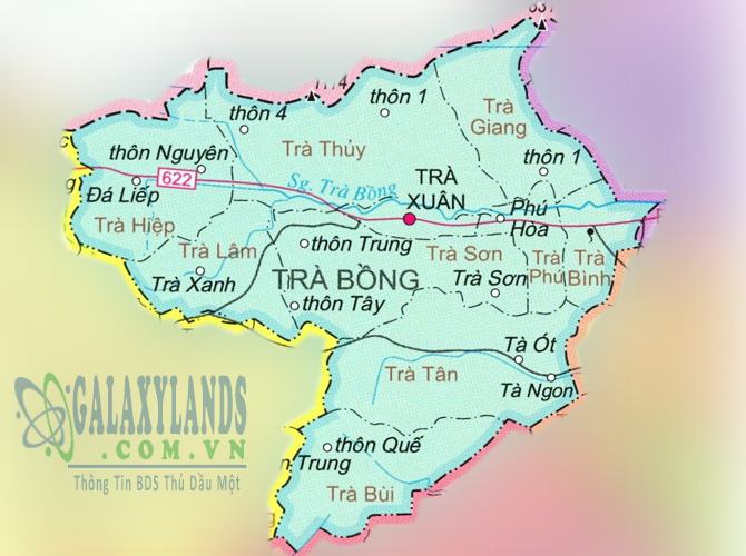 Bản đồ huyện Trà Bồng tỉnh Quảng Ngãi
