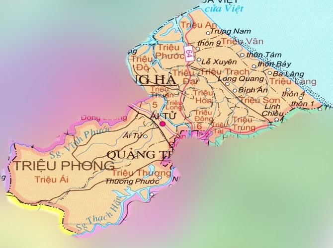 Bản đồ huyện Triệu Phong tỉnh Quảng Trị