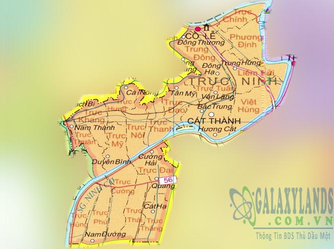 Bản đồ huyện Trực Ninh 