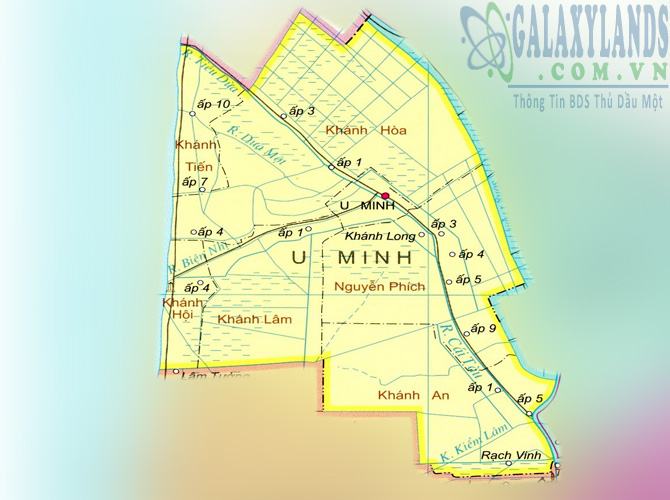 Bản đồ huyện U Minh tỉnh Cà Mau