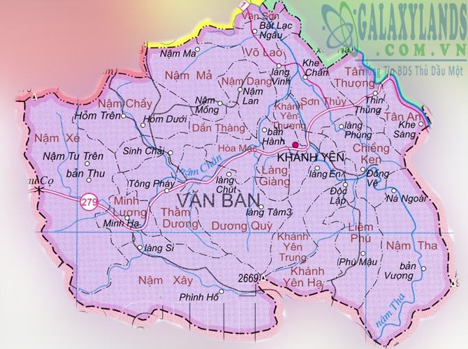 Bản đồ huyện Văn Bàn tỉnh Lào Cai