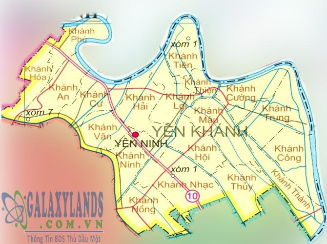 Bản đồ huyện Yên Khánh