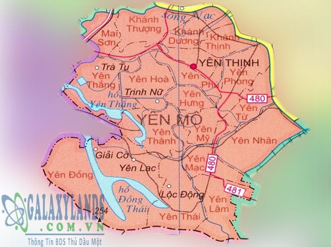 Bản đồ huyện Yên Mô tỉnh Ninh Bình