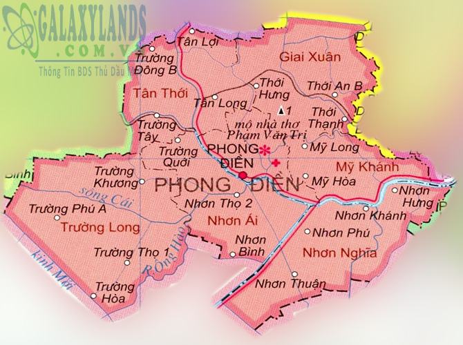 Bản đồ huyện Phong Điền Cần Thơ