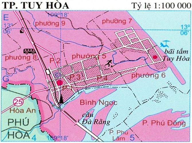 Bản đồ thành phố Tuy Hòa Phú Yên