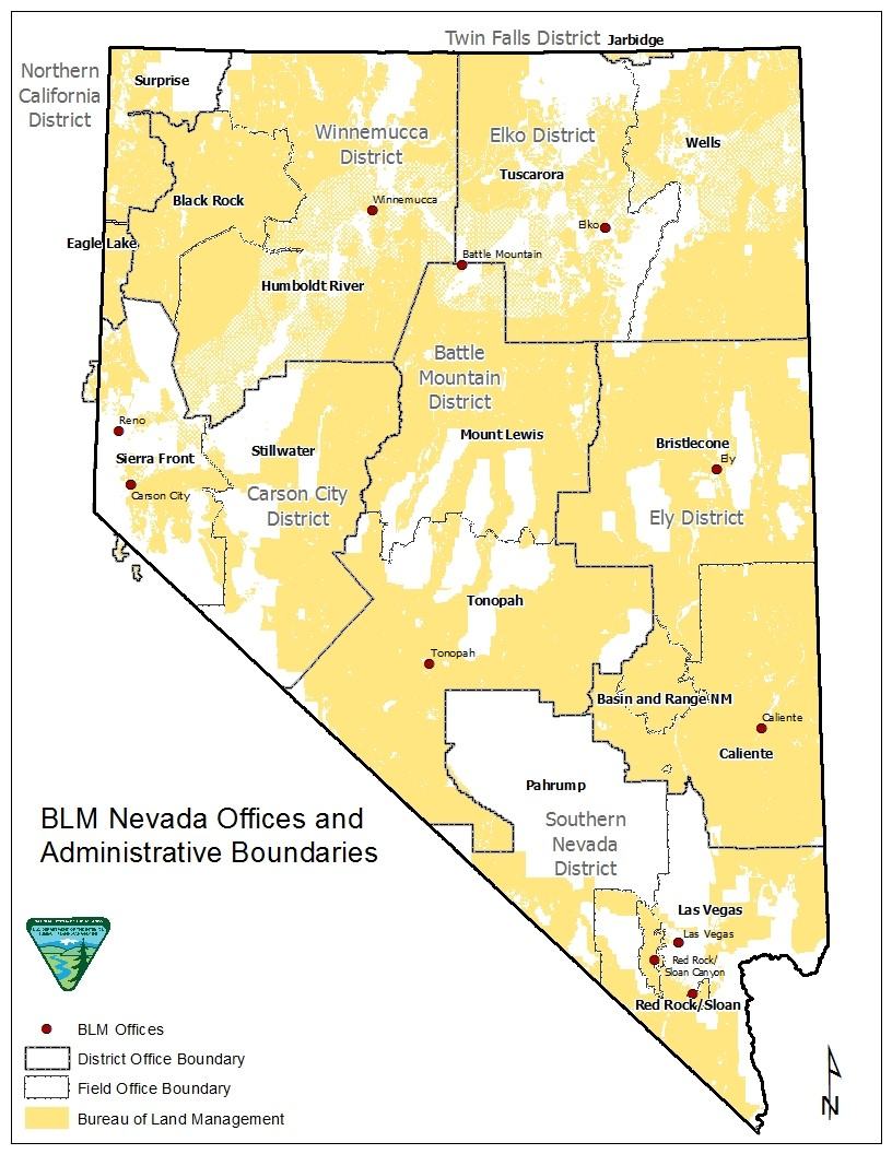 Bản đồ tiểu bang Nevada