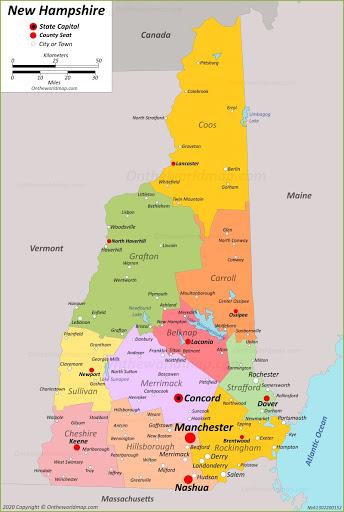 Bản đồ tiểu bang New Hampshire