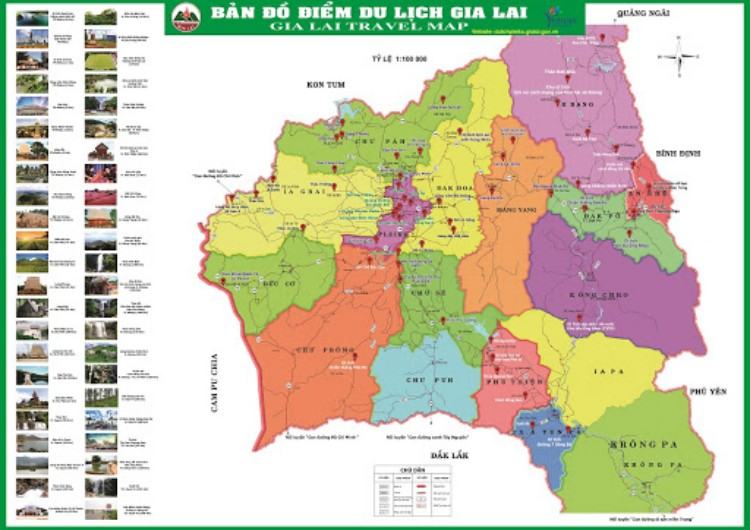 Bản đồ du lịch Gia Lai - Gia Lai Travel Map