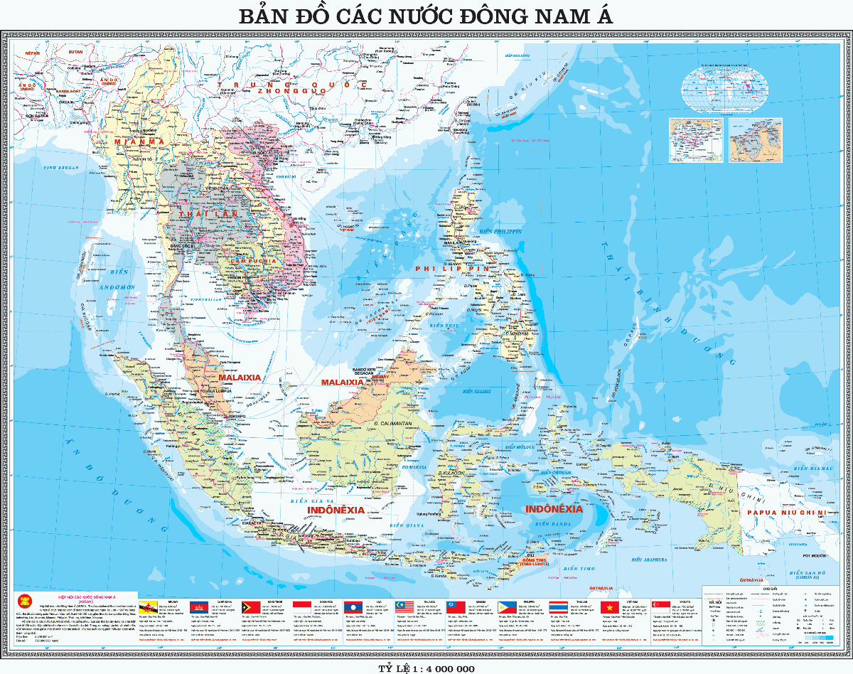Bản đồ Đông Nam Á khổ lớn phóng to