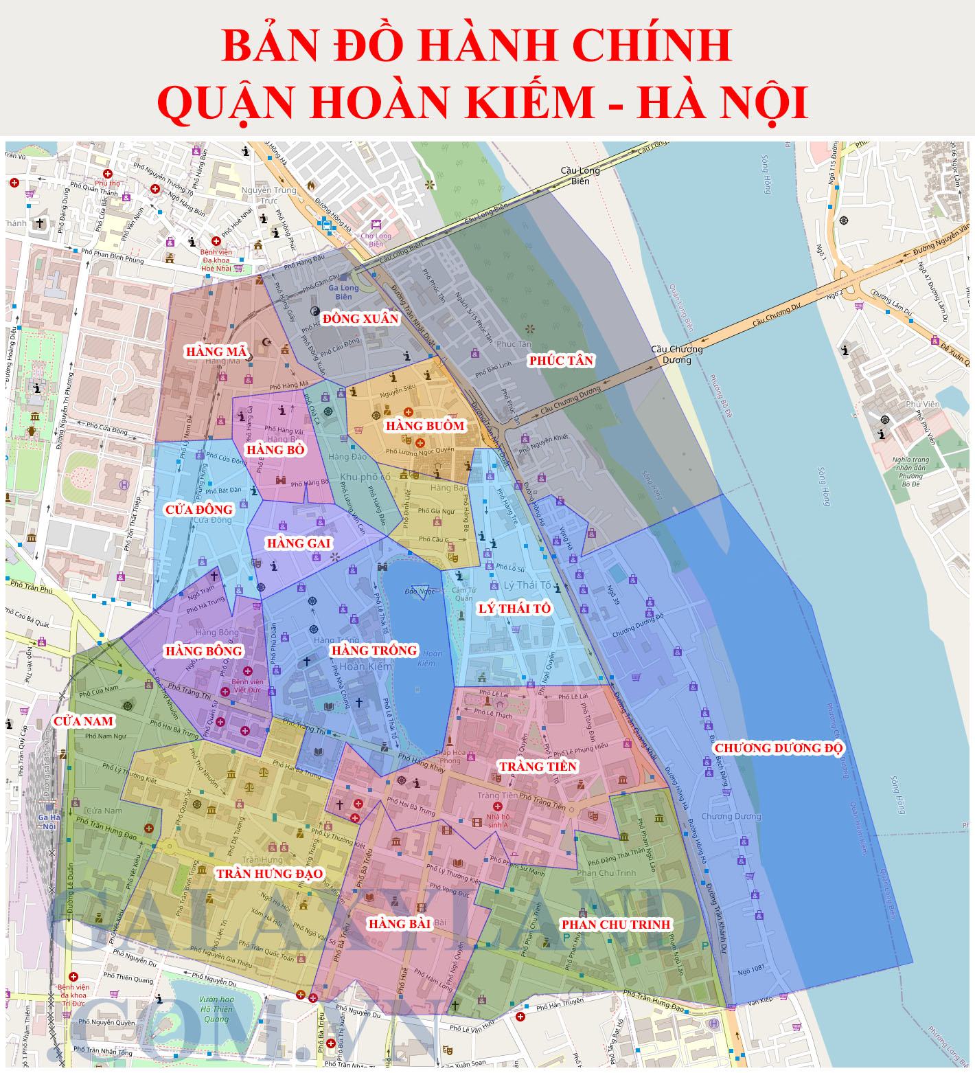Bản đồ quận Hoàn Kiếm 