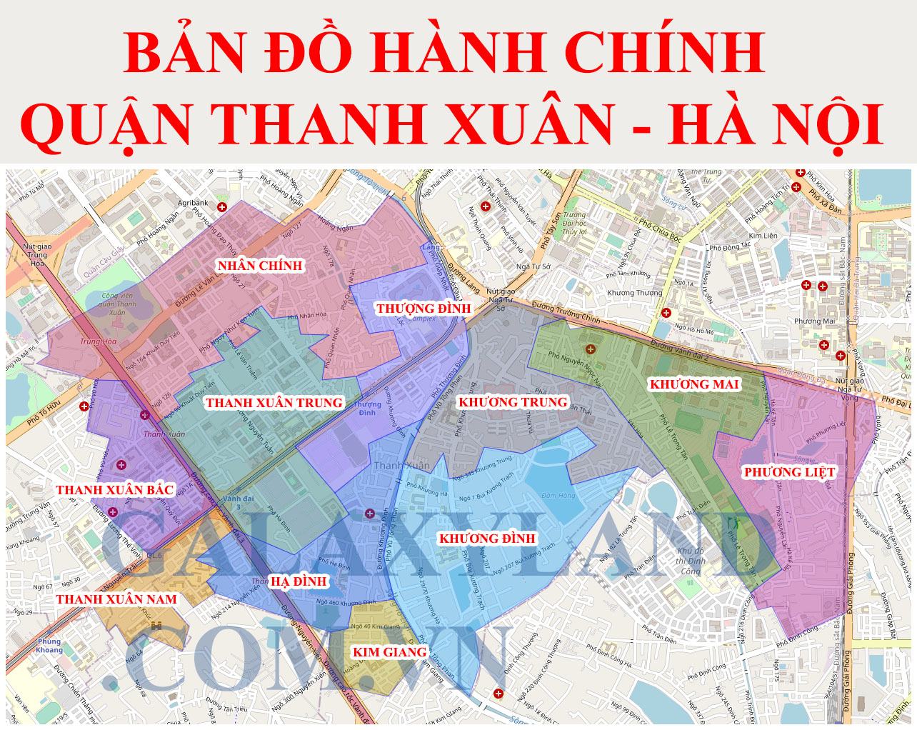 Bản đồ Quận Thanh Xuân 