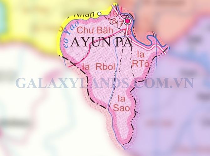 Bản đồ huyện Ayun Pa tỉnh Gia Lai