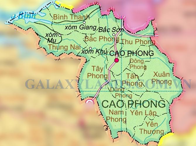 Bản đồ huyện Cao Phong tỉnh Hòa Bình