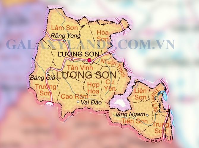 Bản đồ huyện Lương Sơn tỉnh Hòa Bình