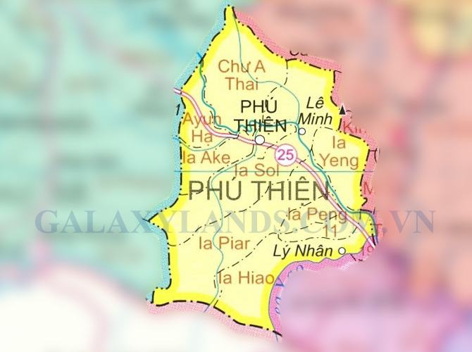 Bản đồ huyện Phú Thiện tỉnh Gia Lai