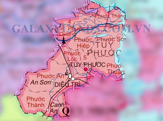 Bản đồ hành chính huyện Tuy Phước 