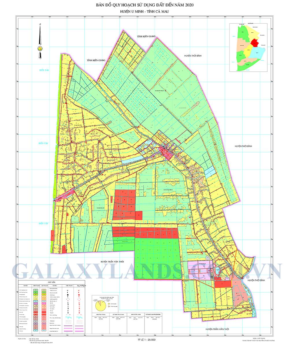 Bản đồ quy hoạch sử dụng đất huyện U Minh - Bản đồ quy hoạch huyện U Minh