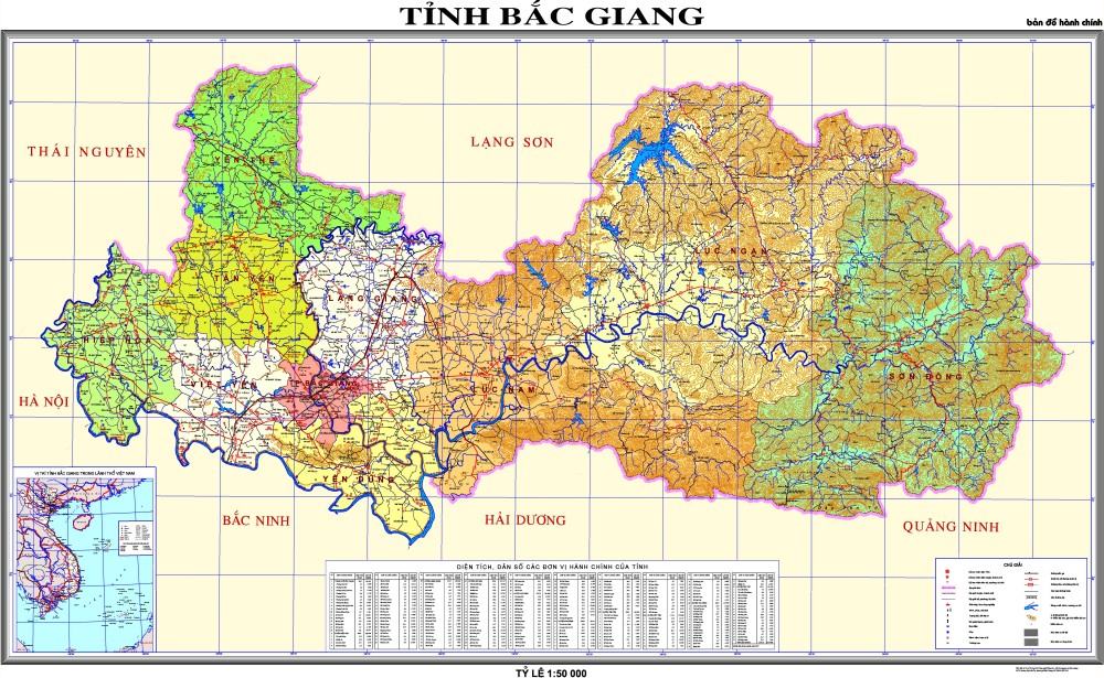 Bản đồ quy hoạch các huyện tỉnh Bắc Giang - Bản đồ quy hoạch Bắc Giang