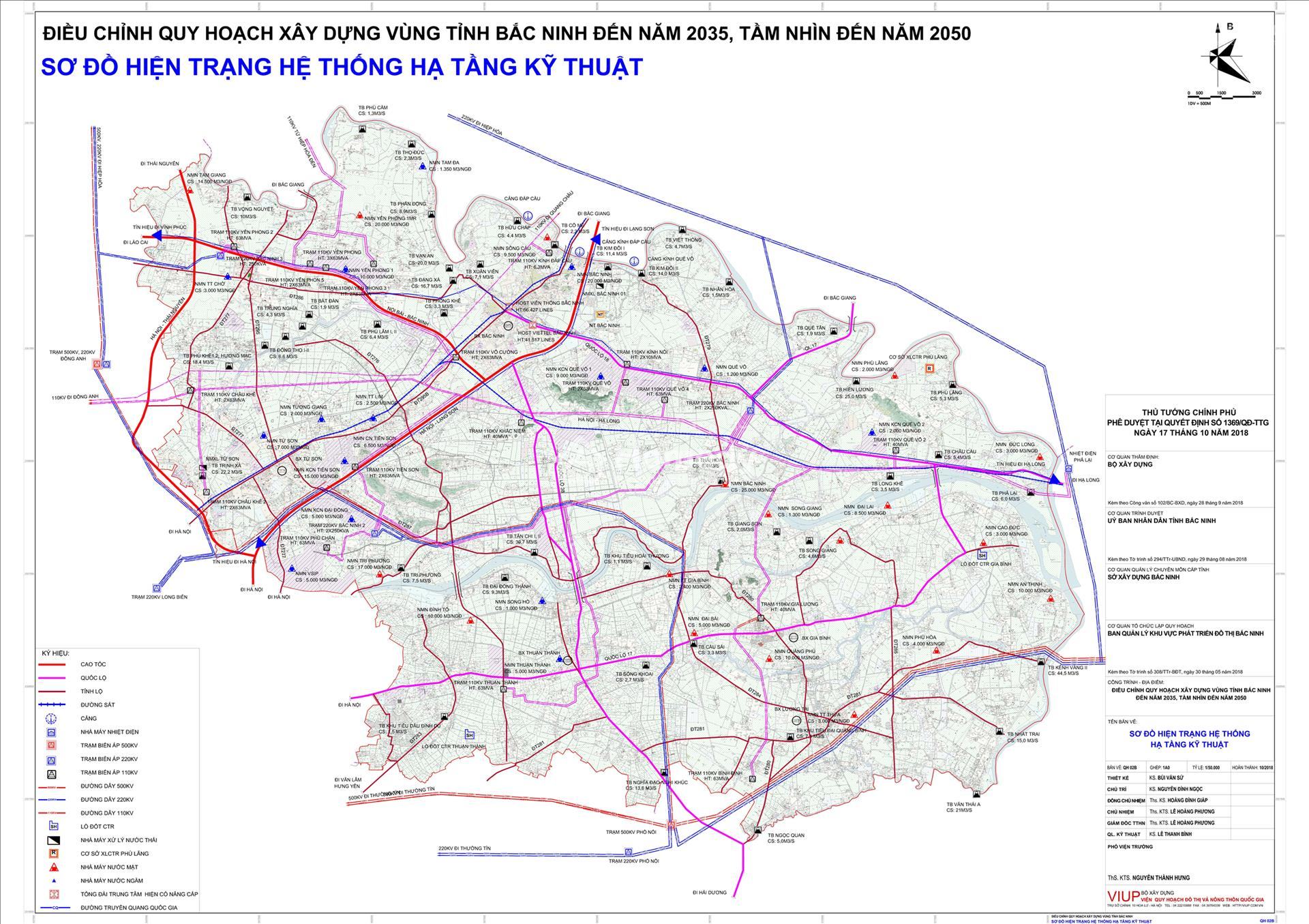 Bản đồ quy hoạch hạ tầng tỉnh Bắc Ninh